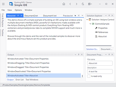 Visual Studio-Like UI